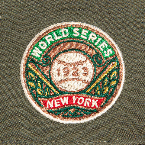 New Era 59Fifty Winter Forest New York Yankees 1923 World Series Patch Script Hat - Olive, Cardinal