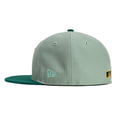 New Era 59Fifty Winter Forest Arizona Diamondbacks Inaugural Patch Upside Down Hat - Everest Green, Green