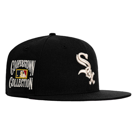 New Era 59Fifty Chicago White Sox Cooperstown Collection Patch Hat - Black