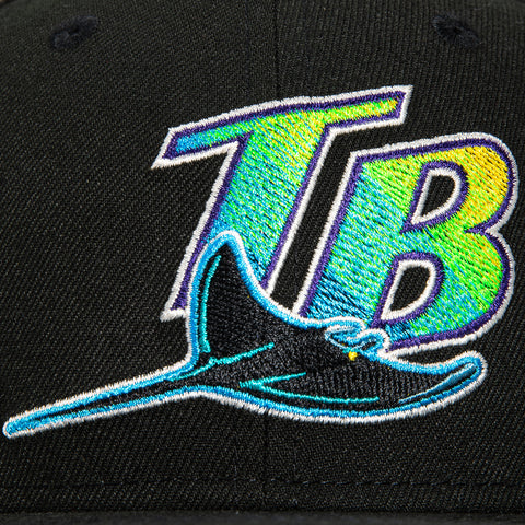 New Era 59Fifty Tampa Bay Rays Cooperstown Collection Patch Hat - Black