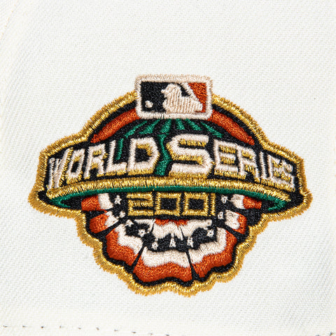 New Era 59Fifty Arizona Diamondbacks 2001 World Series Patch D Hat - White, Black, Metallic Gold