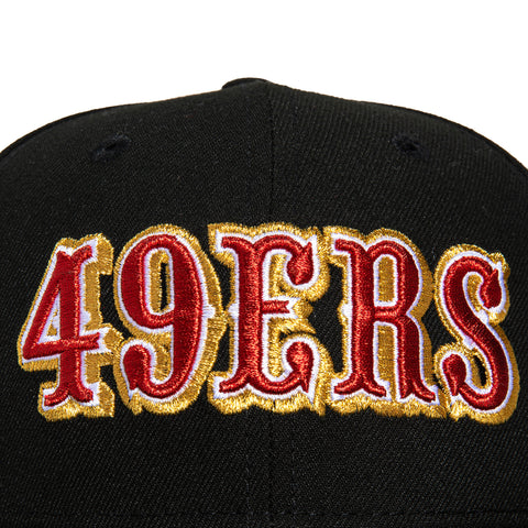 New Era 59Fifty San Francisco 49ers 30th Anniversary Champions Patch Word Hat - Black