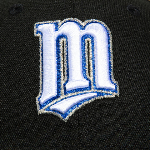 New Era 59Fifty Minnesota Twins Metrodome Patch M Hat - Black, White, Metallic Silver, Royal