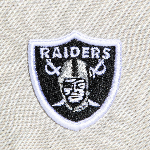 New Era 59Fifty City Stone Dome Las Vegas Raiders Logo Patch Hat - Stone, Black