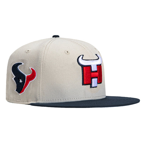 New Era 59Fifty City Stone Dome Houston Texans Logo Patch Hat - Stone, Navy