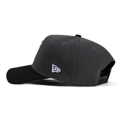 New Era 9Forty A-Frame Los Angeles Dodgers Upside Down Snapback Hat - Graphite, Black