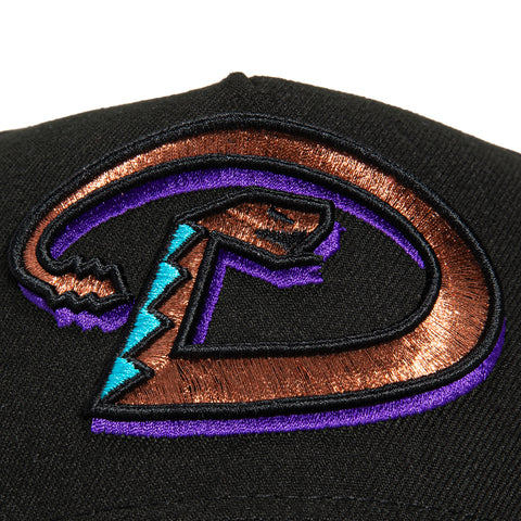 New Era 9Forty A-Frame Arizona Diamondbacks Cooperstown Collection Patch D Snapback Hat - Black