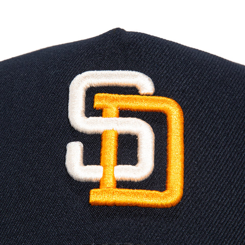 New Era 9Forty A-Frame San Diego Padres Cooperstown Collection Patch Snapback Hat - Navy