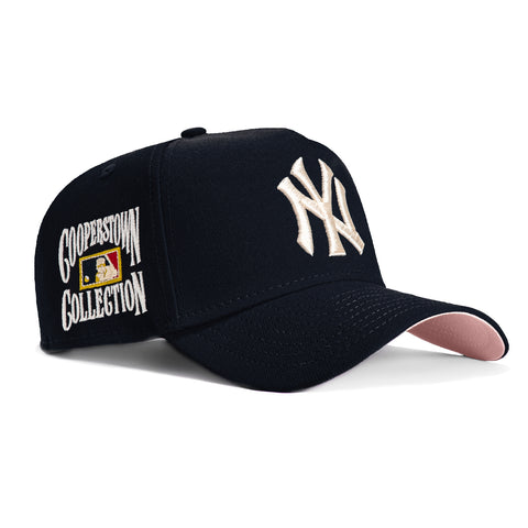 New Era 9Forty A-Frame New York Yankees Cooperstown Collection Patch Snapback Hat - Navy