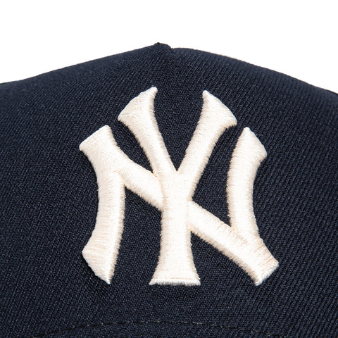 New Era 9Forty A-Frame New York Yankees Cooperstown Collection Patch Snapback Hat - Navy