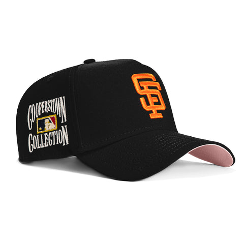 New Era 9Forty A-Frame San Francisco Giants Cooperstown Collection Patch Snapback Hat - Black