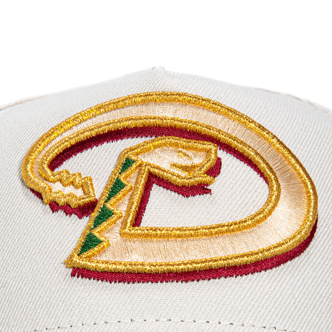 New Era 9Forty A-Frame Arizona Diamondbacks 2001 World Series Patch D Snapback Hat - Stone, Green