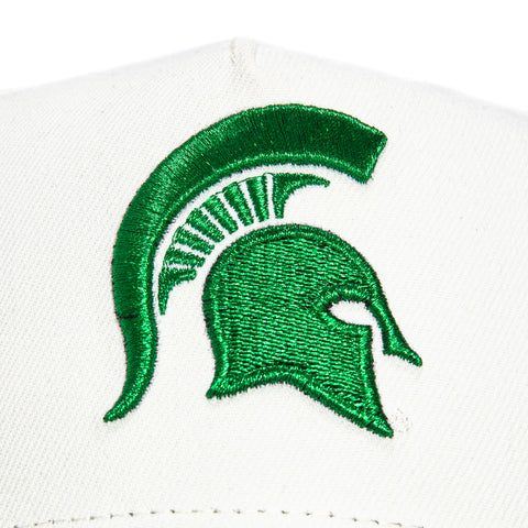 New Era 9Forty A-Frame Michigan State Spartans 2000 Final Four Patch Snapback Hat - White, Green