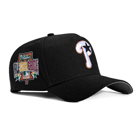 New Era 9Forty A-Frame Philadelphia Phillies 1996 All Star Game Patch Alternate Snapback Hat - Black