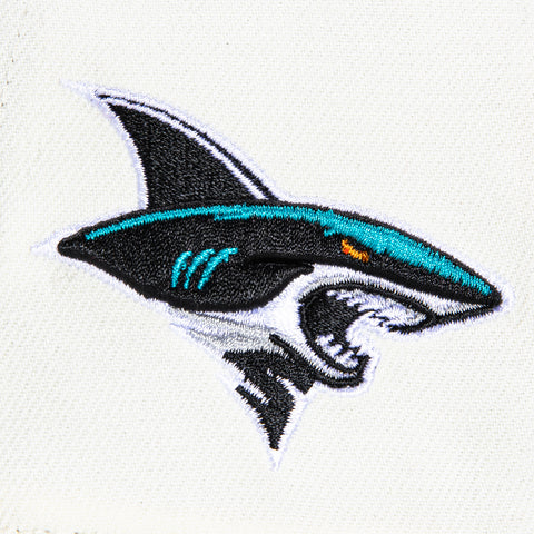 New Era 9Forty A-Frame San Jose Sharks Logo Patch Alternate Snapback Hat - White, Black