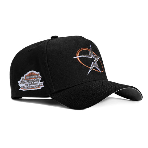 New Era 9Forty A-Frame Houston Astros 30th Anniversary Stadium Patch Snapback Hat - Black