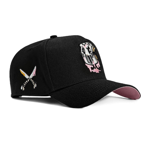 New Era 9Forty A-Frame PBJ Anthropomorphic Mask Snapback Hat - Black