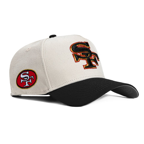 New Era 9Forty A-Frame City Stone Dome San Francisco 49ers Logo Patch Hat - Stone, Black