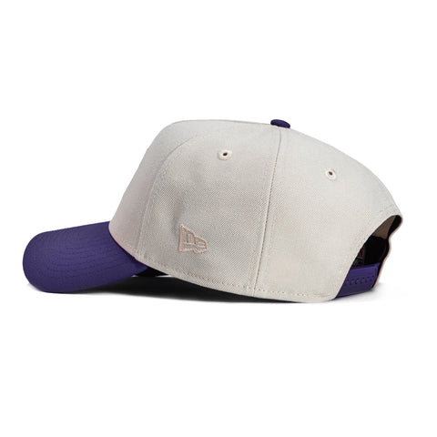 New Era 9Forty A-Frame City Stone Dome Baltimore Ravens Logo Patch Hat - Stone, Purple