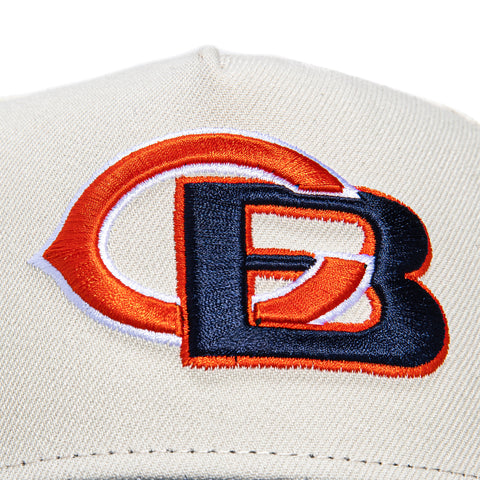 New Era 9Forty A-Frame City Stone Dome Chicago Bears Logo Patch Hat - Stone, Navy