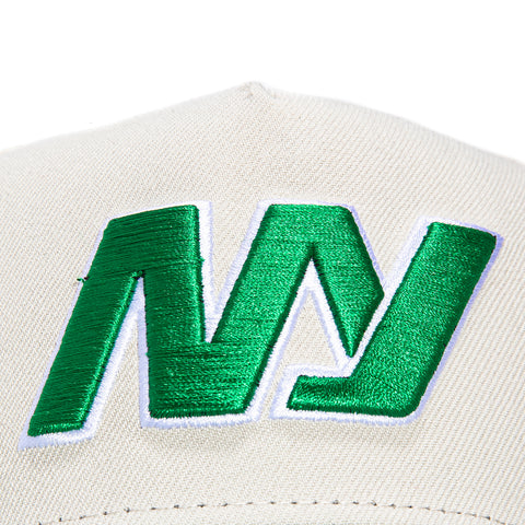 New Era 9Forty A-Frame City Stone Dome New York Jets Logo Patch Hat - Stone, Green