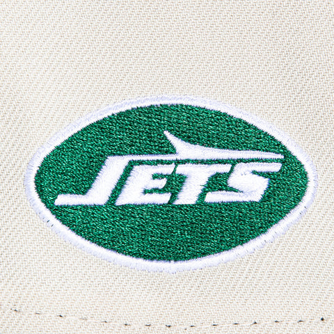 New Era 9Forty A-Frame City Stone Dome New York Jets Logo Patch Hat - Stone, Green