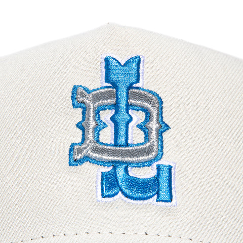 New Era 9Forty A-Frame City Stone Dome Detroit Lions Logo Patch Hat - Stone, Light Blue