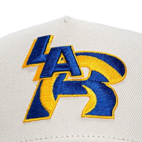 New Era 9Forty A-Frame City Stone Dome Los Angeles Rams Logo Patch Hat - Stone, Navy