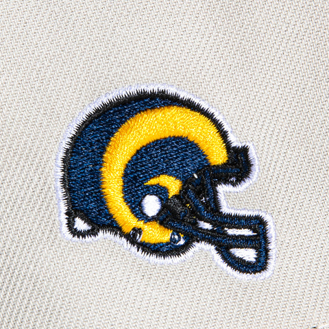 New Era 9Forty A-Frame City Stone Dome Los Angeles Rams Logo Patch Hat - Stone, Navy