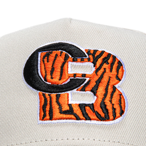 New Era 9Forty A-Frame City Stone Dome Cincinnati Bengals Logo Patch Hat - Stone, Black