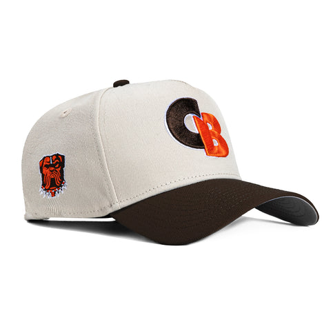 New Era 9Forty A-Frame City Stone Dome Cleveland Browns Logo Patch Hat - Stone, Brown