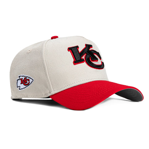 New Era 9Forty A-Frame City Stone Dome Kansas City Chiefs Logo Patch Hat - Stone, Red