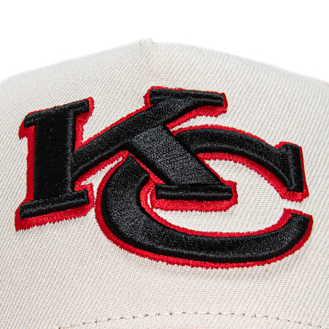 New Era 9Forty A-Frame City Stone Dome Kansas City Chiefs Logo Patch Hat - Stone, Red