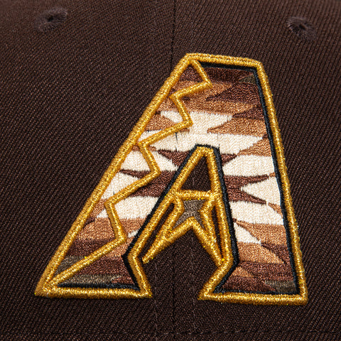 New Era 59Fifty Arizona Diamondbacks 2001 World Series Patch Swatch Fill Hat - Brown, Brown