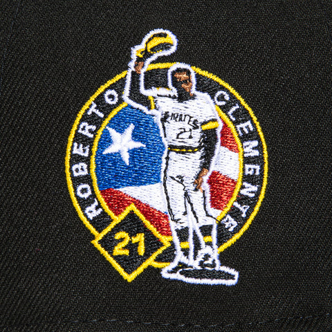 New Era 59Fifty Pittsburgh Pirates Roberto Clemente Patch Hat - Black, Gold