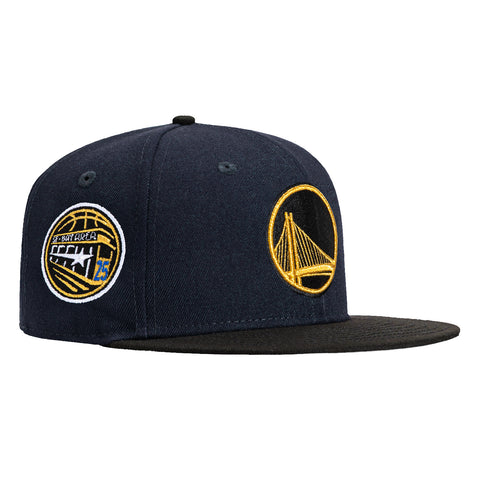 New Era 59Fifty Golden State Warriors 2025 All Star Game Patch Hat - Navy, Black, Metallic Gold