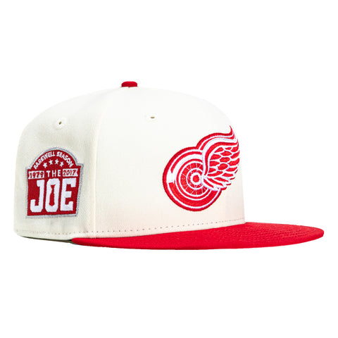 New Era 59Fifty Detroit Red Wings Final Season Patch Hat - White, Red