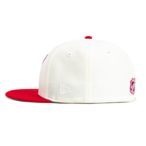 New Era 59Fifty Detroit Red Wings Final Season Patch Hat - White, Red