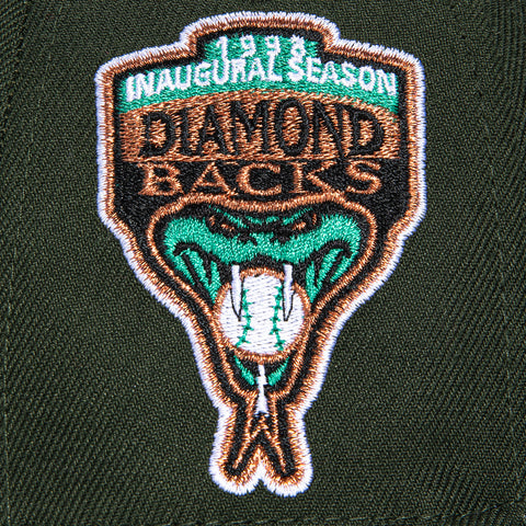 New Era 59Fifty Arizona Diamondbacks Inaugural Patch A Hat - Green, White, Metallic Copper