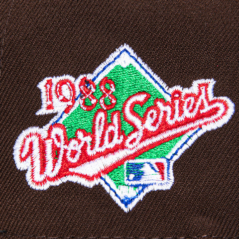 New Era 59Fifty Los Angeles Dodgers 1988 World Series Patch Hat - Brown