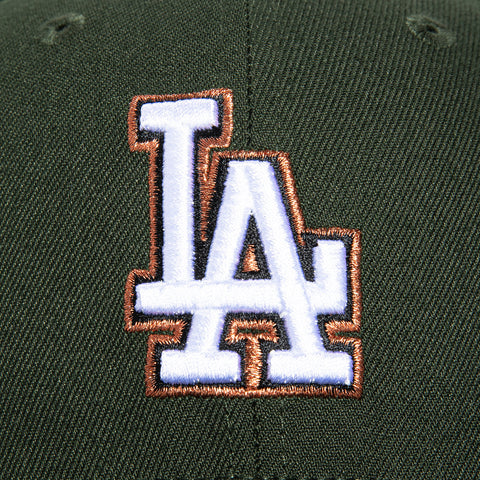 New Era 59Fifty Los Angeles Dodgers 50th Anniversary Stadium Patch Hat - Green, White, Metallic Copper