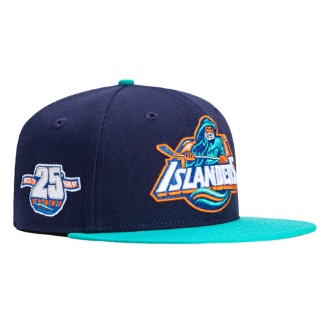 New Era 59Fifty New York Islanders 25th Anniversary Patch Hat - Light Navy, Teal