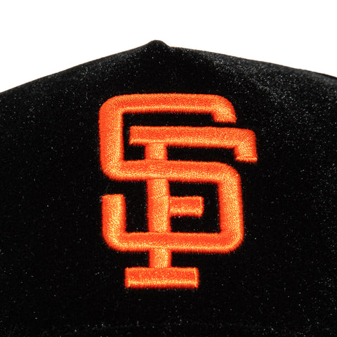 New Era 9Forty A-Frame Velvet San Francisco Giants 1989 World Series Patch Snapback Hat - Black