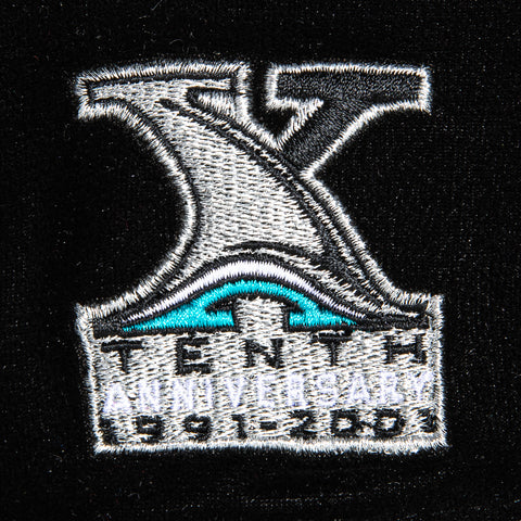 New Era 9Forty A-Frame Velvet San Jose Sharks 25th Anniversary Patch Snapback Hat - Black