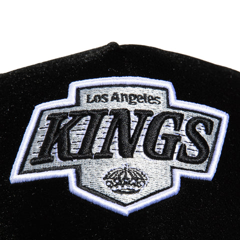 New Era 9Forty A-Frame Velvet Los Angeles Kings 2002 All Star Game Patch Snapback Hat - Black