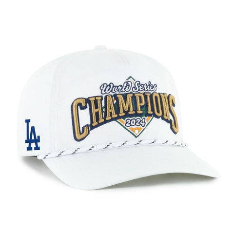 47 Brand Los Angeles Dodgers 2024 World Series Champions Alley Hitch Snapback Hat - White