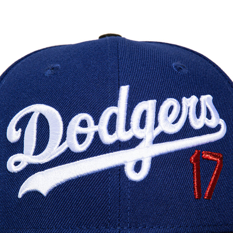 New Era 59Fifty Los Angeles Dodgers Shohei Ohtani 50/50 Patch Script Hat - Royal, Black