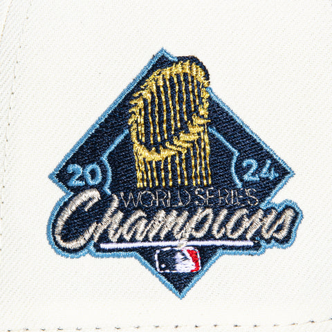 New Era 59Fifty Los Angeles Dodgers 2024 World Series Champions Patch Logo Hat - White, Royal