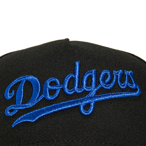 New Era 9Forty A-Frame Los Angeles Dodgers Shohei Ohtani 50/50 Patch Snapback Word Hat - Black, Royal