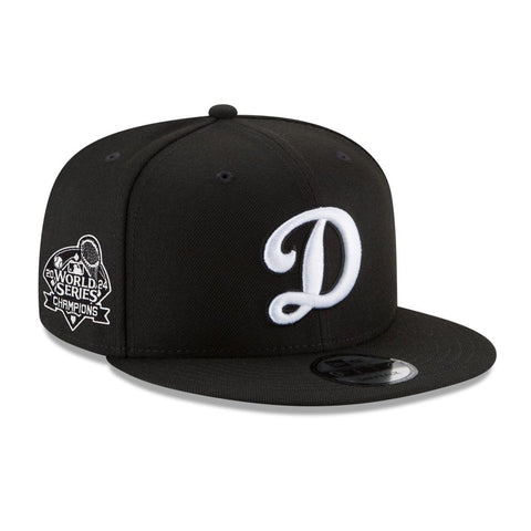 New Era 9Fifty Los Angeles Dodgers 2024 World Series Patch D Hat - Black, White